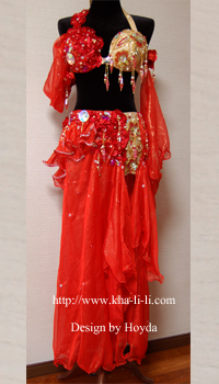 ☆ハリーリ☆エジプト直輸入ベリーダンス衣装-ビギナー~プロ仕様、S